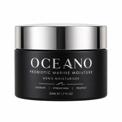 Oceano men's moisturiser on plain white background